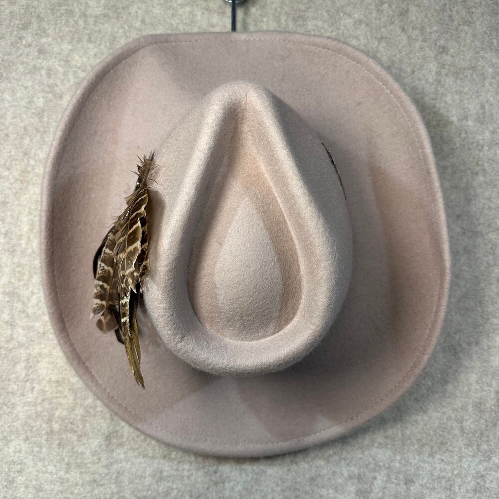 Custom House of Harlow 1960 Wool Hat with Reclaimed/upcycled Louis Vuitton Trim